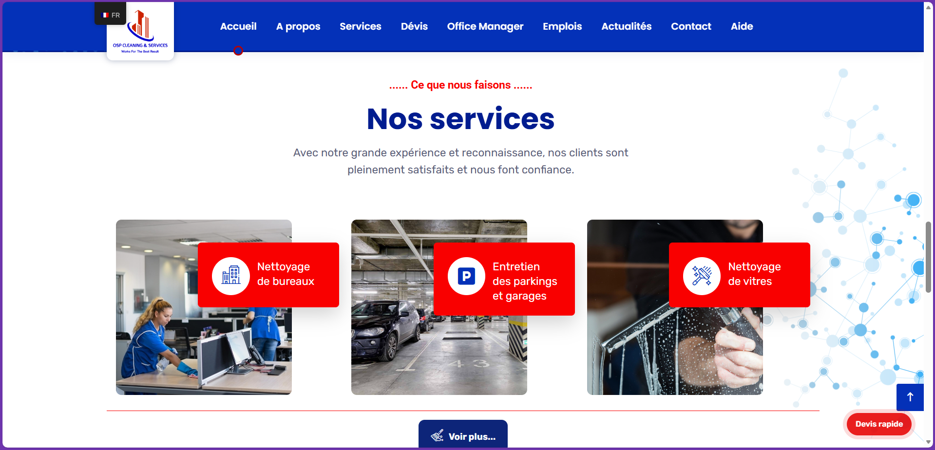 Entretien des parkings et des garages